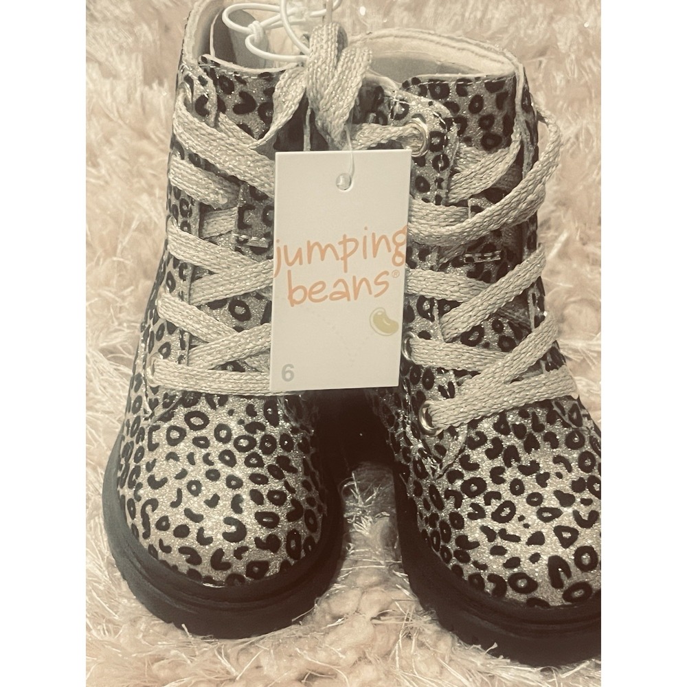 Jumping Beans Toddler Girls Paisleigh Cheetah Combat Boot – Size 6 – NWOB